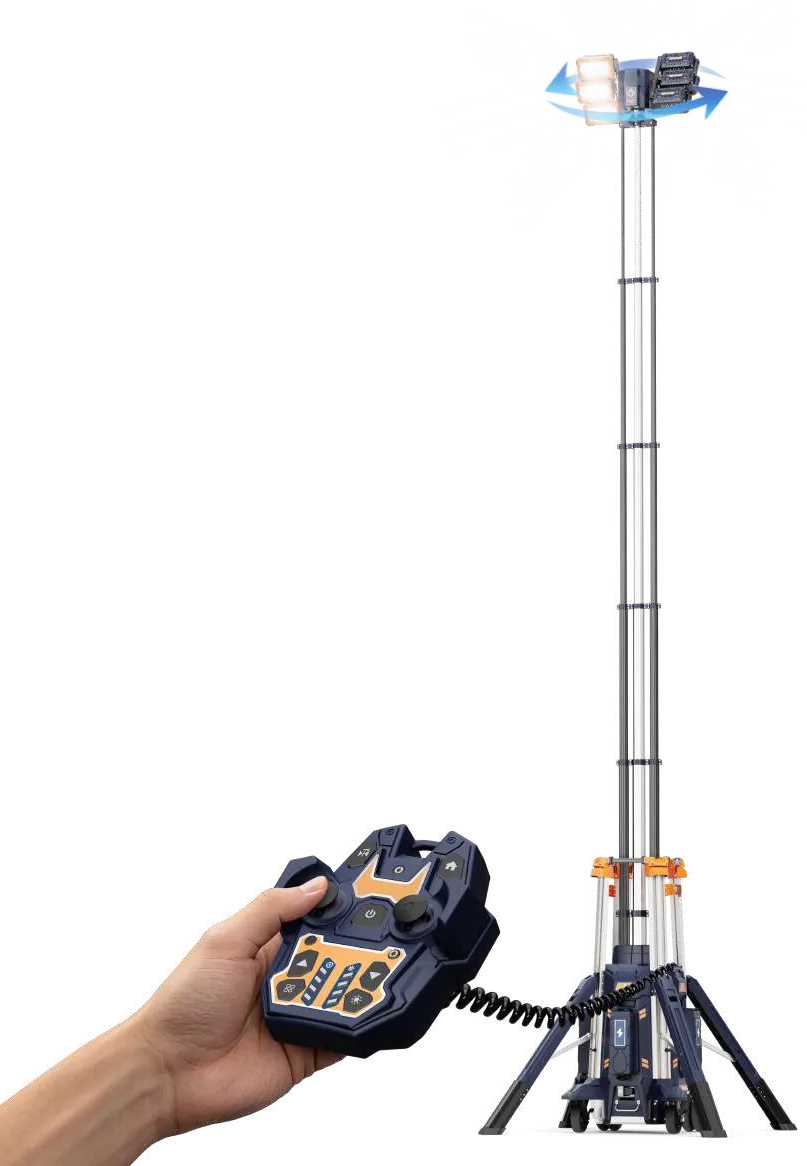 6 metre portable tower light with remote control